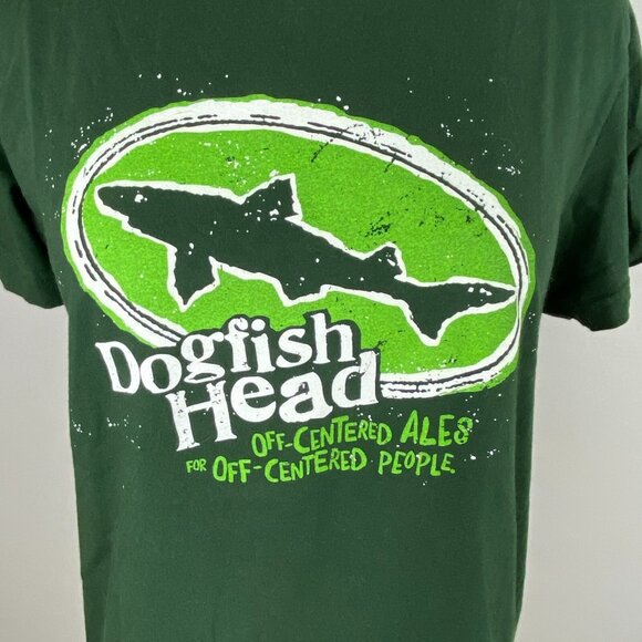 Dogfish Head T-Shirt Womens Green Off Centered Ales For Off Centered People XL - Picture 3 of 6